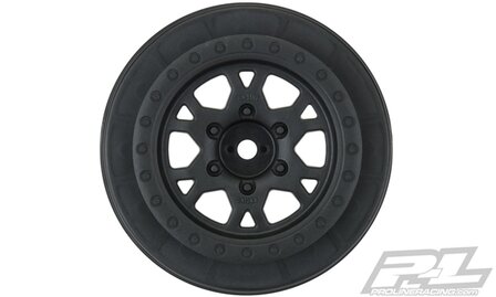 Impulse Black Front Wheels for Slash 2wd