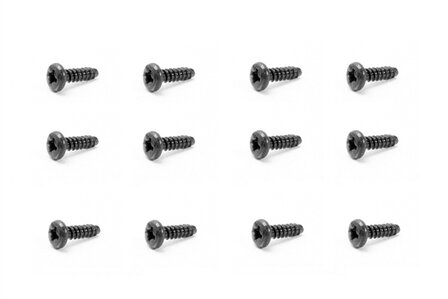 Round Head Self Tapping screws 2.3X16mm (12pcs), YEL13026