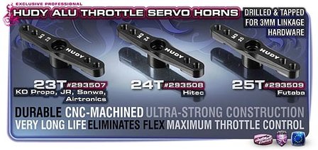 ALU THROTTLE SERVO HORN 1/8 OFF-ROAD HITEC - 24T (M3 THREAD), H293508