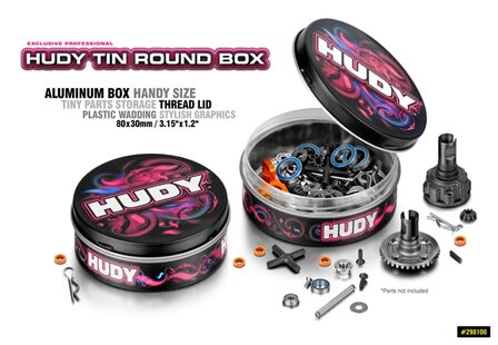 HUDY TIN ROUND BOX 80x30MM