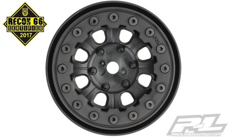 Denali 1.9&quot; Blk/Blk Bead-Loc F/R Crawler Wheels (2)