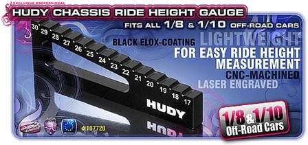 CHASSIS RIDE HEIGHT GAUGE 17MM TO 30MM FOR 1/8 &amp; 1/10 OFF-RO, H107720