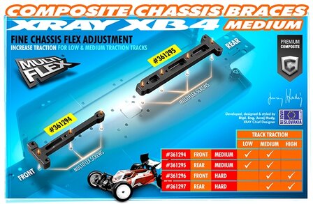 COMPOSITE CHASSIS BRACE REAR - MEDIUM, X361295