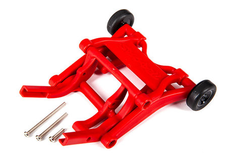 Wheelie bar, assembled (red) (fits Slash, Stampede, Rustler, Bandit series)