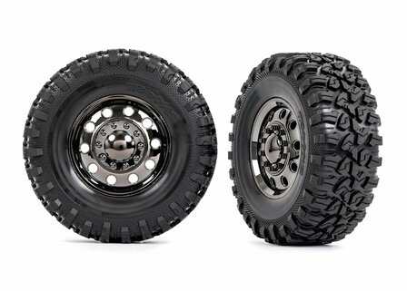 Traxxas Tires And Wheels, Assembled, Glued (trx-6 2.2&#039; Wheels, Canyon Rt 4.6x2.2&#039; Tires) (front) (2) - 8854