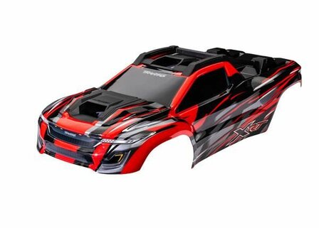 Traxxas Body, Xrt, Red (painted, Decals Applied) (assembled With Front &amp; Rear Body Supports For Clipless Mounting, Roof &amp; Hood Skid Pads) - 7812R