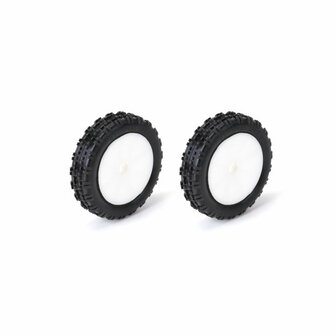 Schumacher 1/10 2WD Cut Stagger Front Slim Wheel And Tyres Yellow Bearing Fit (Pack Of 2) - U6760