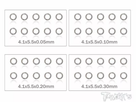 MR33 Shim Washer Set 4,1 x 5,5mm 0,05 / 0,1 / 0,2 / 0,3mm (10ea)