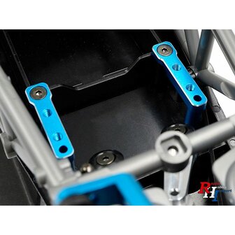 Alu servo houder blauw (2) voor Tamiya BBX (BB-01)