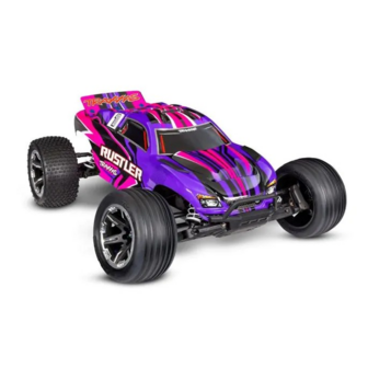 Traxxas Rustler 2wd Brushed Hd Incl Battery &amp; Usb-c Charger Pink - 37254-8PINK