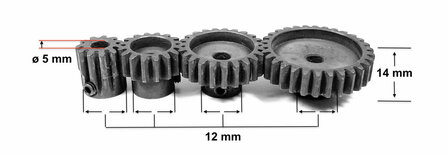  Steel Pinion Module 1.0 - 17T ABSIMA