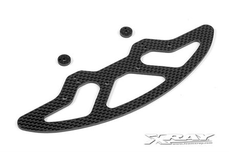 XRAY X10 Graphite 2.5Mm Front Bumper &amp; Shims - 371040