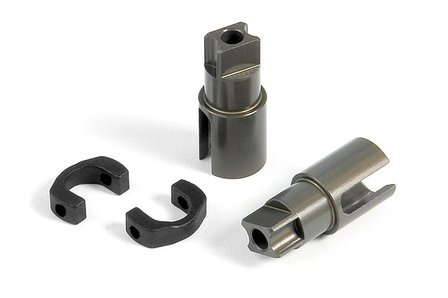 XRAY T2&#039;008 Composite Solid Axle Driveshaft Adapters (2) - 305136