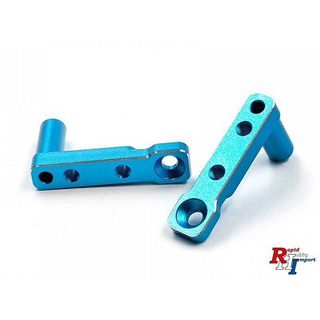 Alu servo houder blauw (2) voor Tamiya BBX (BB-01)