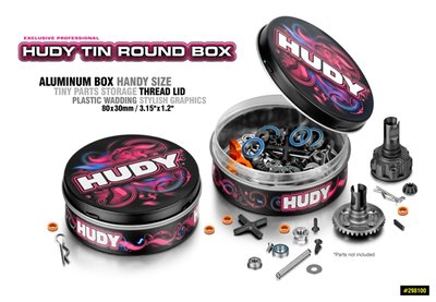 Hudy Tin Round Box 80x30mm - 298100