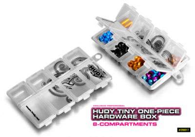 Hudy Tiny One-piece Hardware Box - 8-compartments - 298017