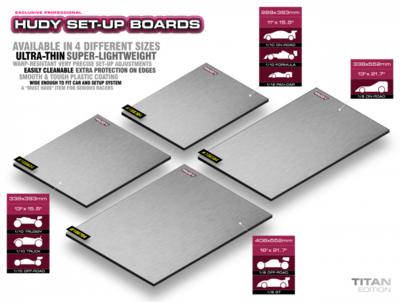 Hudy Flat Set-up Board For 1/8 Off-road & Gt - Titan - 108704