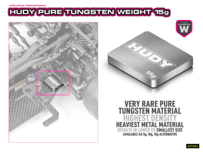 Hudy Pure Tungsten Weight 15g - 293083