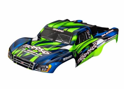 Traxxas Body, Slash 2wd (also Fits Slash Vxl & Slash 4x4), Green & Blue (painted, Decals Applied) - 5851G