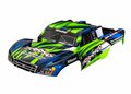 Traxxas Body, Slash 4x4 (also Fits Slash Vxl & Slash 2wd), Green & Blue (painted, Decals Applied) - 6928G