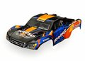 Traxxas Body, Slash Vxl 2wd (also Fits Slash 4x4), Orange & Blue (painted, Decals Applied) - 6812T