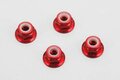 Yokomo Aluminum Flanged Nut (Red·4pcs)