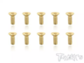 T-Work´s Gold Plated Steel Hex Countersink Screws 3,0 x 8,0mm (10)